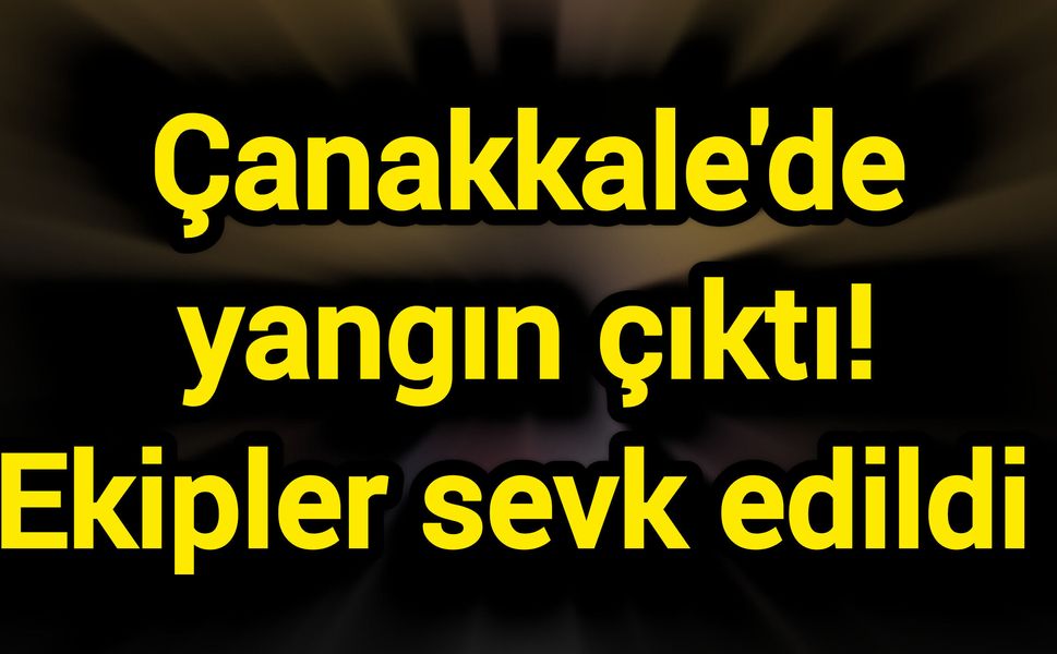 Çanakkale'de yangın çıktı! Ekipler sevk edildi