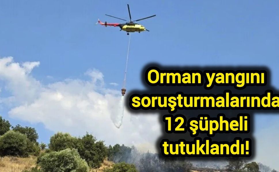 Orman yangını soruşturmalarında 12 şüpheli tutuklandı!