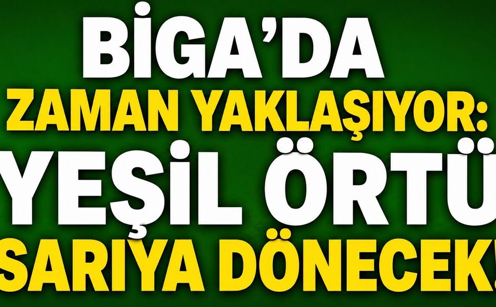 Biga’da zaman yaklaşıyor: Yeşil örtü sarıya dönecek!
