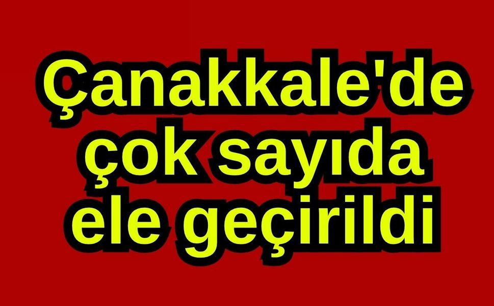 Çanakkale'de çok sayıda ele geçirildi