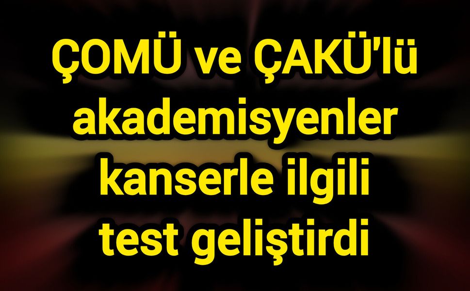 ÇOMÜ ve ÇAKÜ'lü akademisyenler kanserle ilgili test geliştirdi