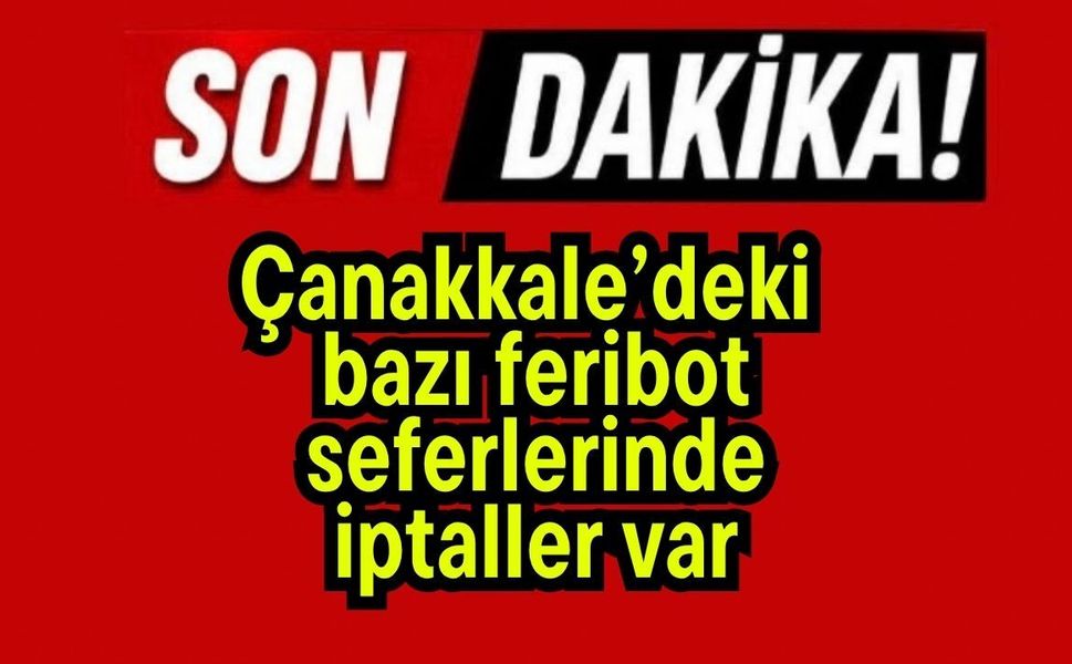 Çanakkale’deki bazı feribot seferlerinde iptaller var