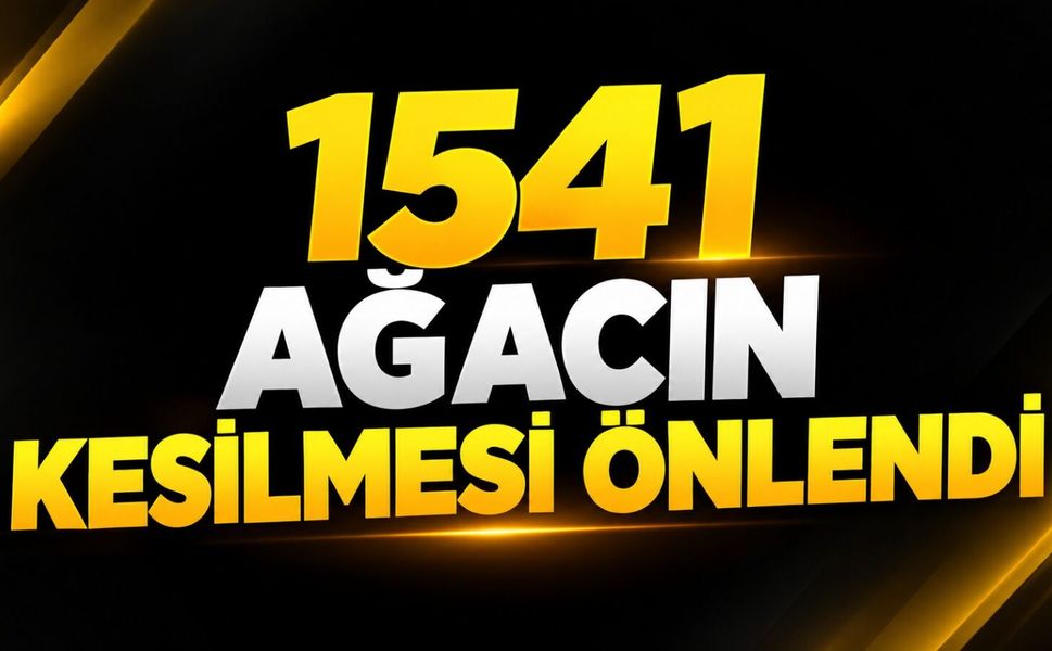1541 ağacın kesilmesi önlendi