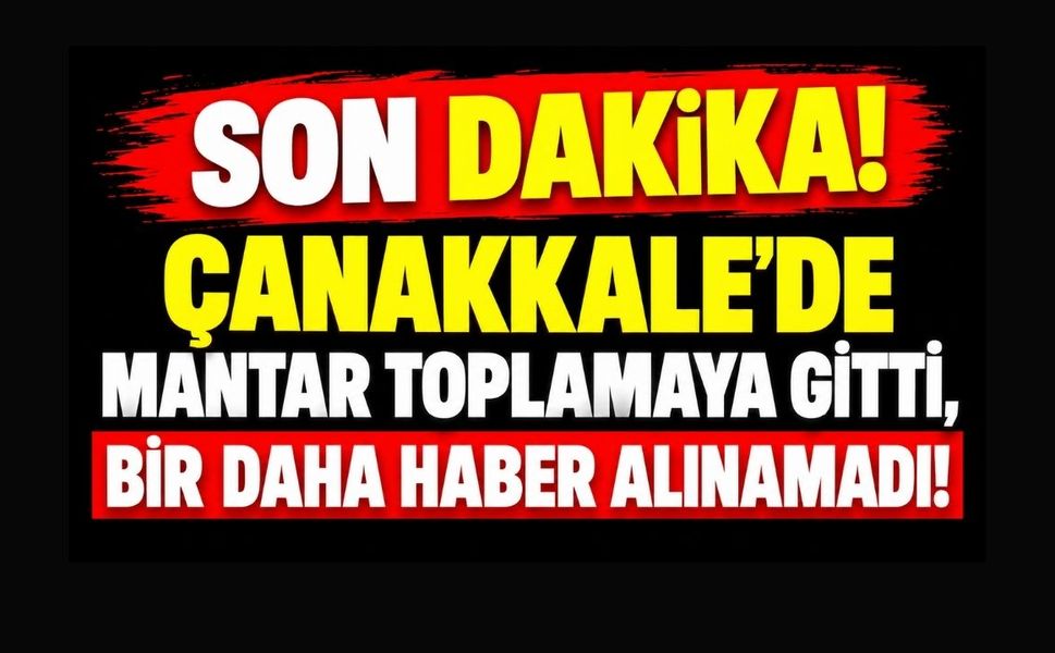 SON DAKİKA! Çanakkale’de Mantar Toplamaya Gitti, Bir Daha Haber Alınamadı!