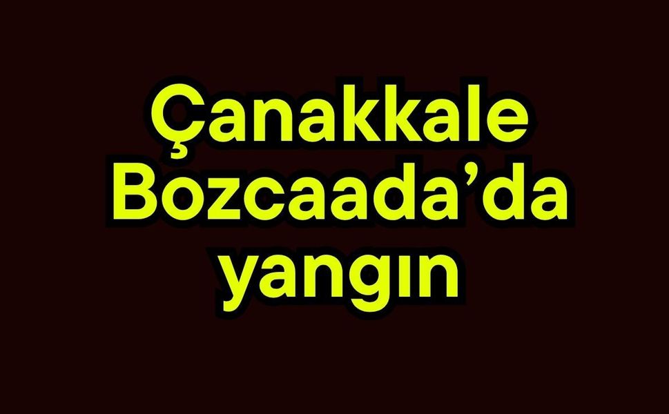Çanakkale Bozcaada’da yangın