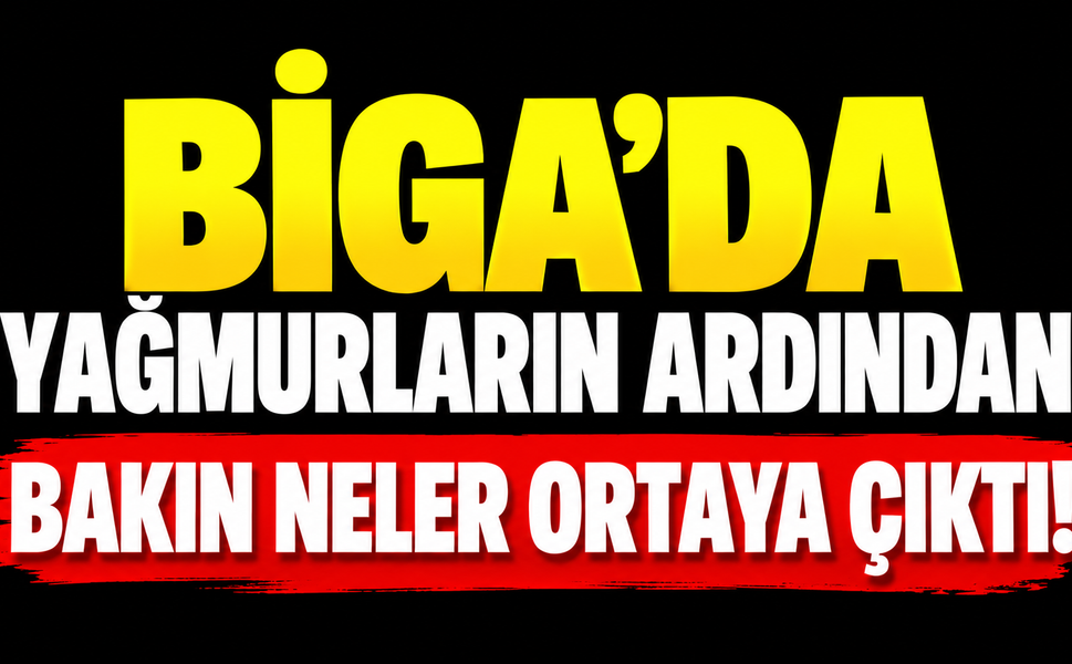 Biga’da yağmurların ardından bakın neler ortaya çıktı!