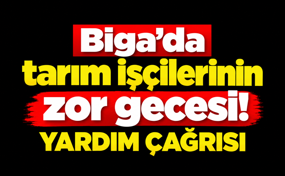 Biga’da tarım işçilerinin zor gecesi! Yardım çağrısı
