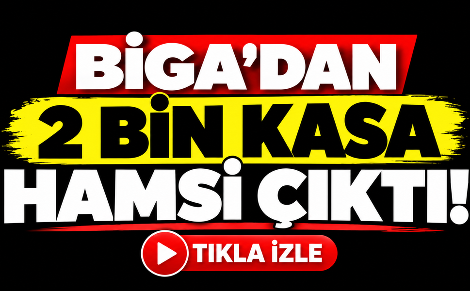 Biga’dan 2 bin kasa hamsi çıktı!